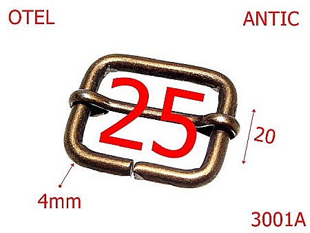 Catarame cu reglaj - 3001A/CATARAMA CU REGLAJ-25-mm-4-antic--4L7-1C5-1D5-1B5---