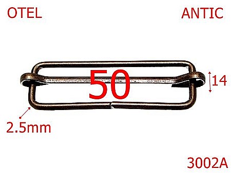 Catarame cu reglaj - 3002A/CATARAMA CU REGLAJ-50-mm-2.5-antic--4K7-4K8-6H2--