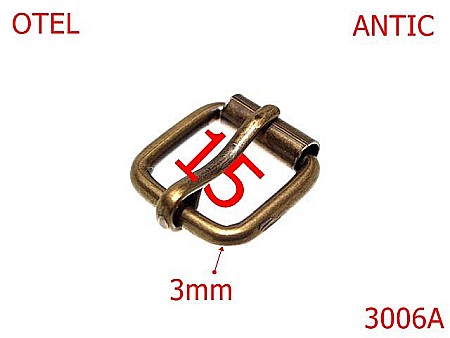 Catarame rola si 1 cui - 3006A/CATARAMA CU ROLA   -15-mm-3-antic-7C7--7B3/6H5--