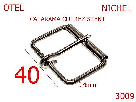 Catarame rola si 1 cui - 3009/CATARAMA CU ROLA   -40-mm-4-nichel--7F5---