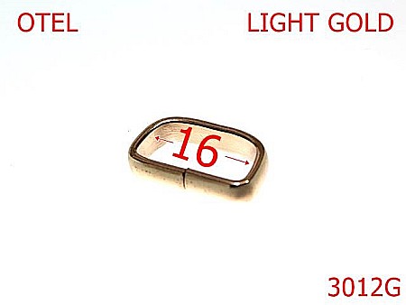 Pasant pafta - 3012G/TRECERE PATALUTA-16-mm---gold light---1C6-6I7--