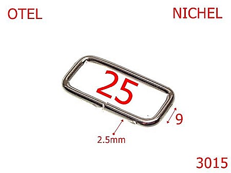 Inele dreptunghiulare - 3015/INEL DREPTUNGHIULAR-25-mm-2.5-nichel--3K4-3L8-7G2/3K4--