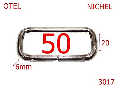Inele dreptunghiulare - 3017/INEL DREPTUNGHIULAR-50-mm-6-nichel---3H7-3G8-3K3--