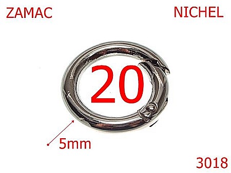 Inele carabina - 3018/INEL CARABINA-20-mm-5-nichel-23D8----