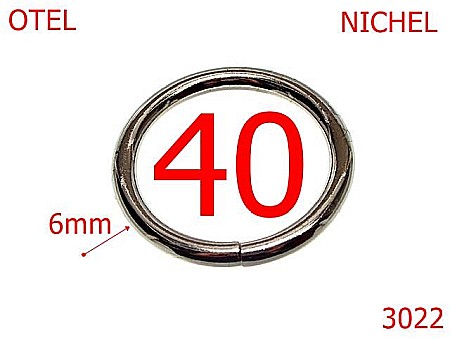 Inele rotunde - 3022/INEL ROTUND-40-mm-6-nichel-4K8-4B2-4J2----