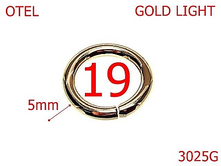 Inele rotunde - 3025G/INEL ROTUND -19-mm-5-gold light---4D6--