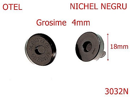 Magneti - 3032N/MAGNET -18-mm-4-nichel negru-15B2-15B1--7F4--