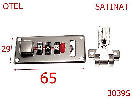 Inchizatori servieta - 3039S/INCHIZATOARE CIFRU-65X29-mm---SATINAT---13B10--