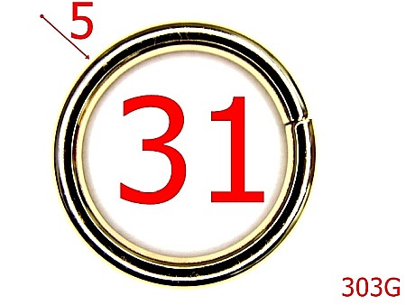 Inele rotunde - 303G/INEL ROTUND 31MM-31-mm-5-gold-4A6-4B6-4k5---