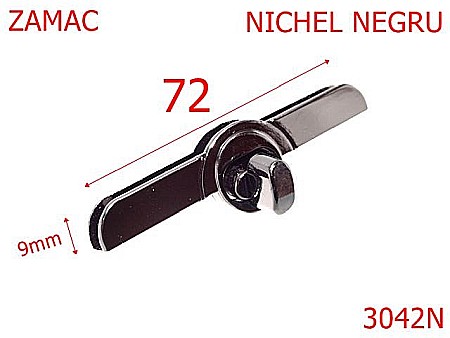 Inchizatori - 3042N/INCHIZATOARE -72X9-mm---nichel negru---12i7--14H12