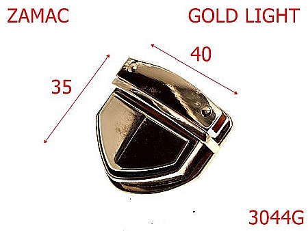 Inchizatori servieta - 3044G/INCHIZATOARE -40X35-mm---gold light---12E7--