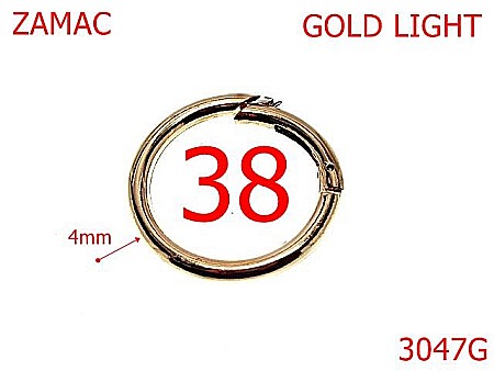 Inele carabina - 3047G/INEL CARABINA-38-mm-4-gold light-23F14-23F15----