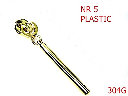 Cursori fermoar - 304G/CURSOR PT PLASTIC-nr 5-mm---gold-----U37