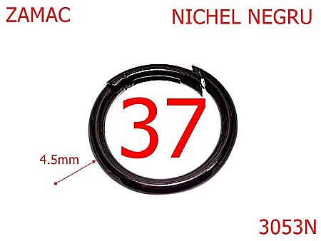 Inele carabina - 3053N/INEL CARABINA-37-mm-4.5-nichel negru-23A15-23A16----
