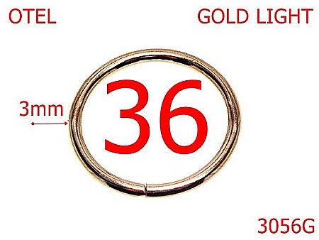 Inele rotunde - 3056G/INEL ROTUND-36-mm-3-gold light---4E6--