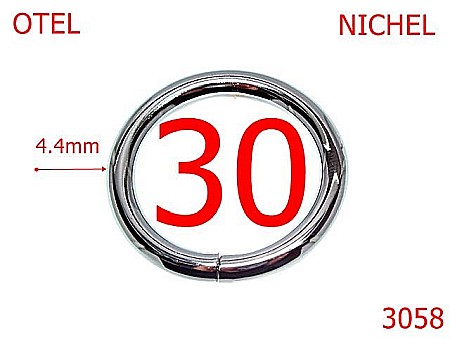 Inele rotunde - 3058/INEL ROTUND-30-mm-4.4-nichel---4F1--