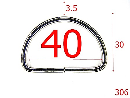 Inele D - 306/INEL 4 CMX3.5 MM NIKEL-40-mm-3.5-nichel---2F6-2F6-2B6-3D3/2E2--