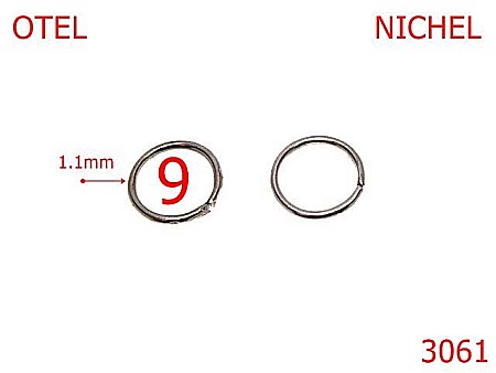 Inele rotunde - 3061/INEL ROTUND-9-mm-1.1-nichel--4F3-4E3--