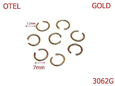 Inele rotunde - 3062G/INEL ROTUND-7-mm-1.2-gold---4E3--