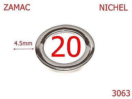 Inele rotunde - 3063/INEL ROTUND-20-mm-4.5-nichel---4F4--