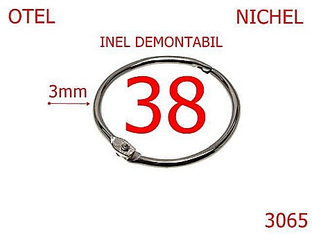 Inele breloc - 3065/INEL DEMONTABIL-38-mm-3-nichel---4E2--