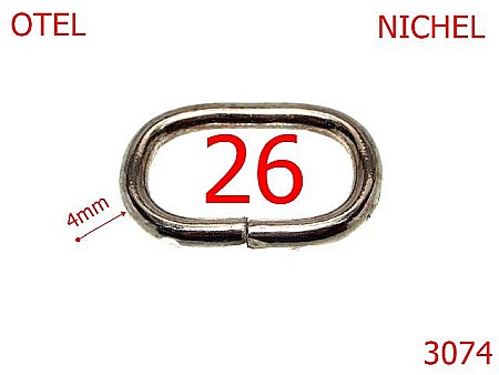 Inele ovale - 3074/INEL OVAL-26-mm-4-nichel-4i4--3G6--