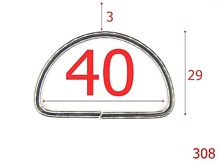 Inele D - 308/INEL 4 CMX3MM NIKEL-40-mm-3-nichel--2G2-3B8-3B7-3C8-3B3-3C4--