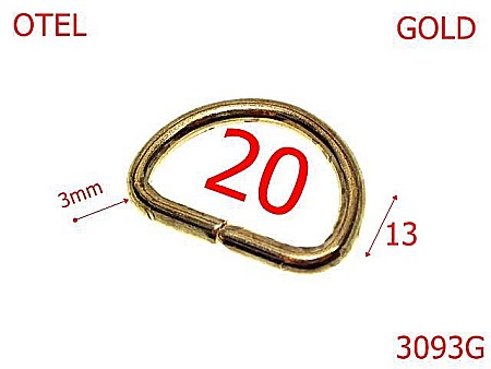Inele D - 3093G/INEL D-20-mm-3-gold---3A1--