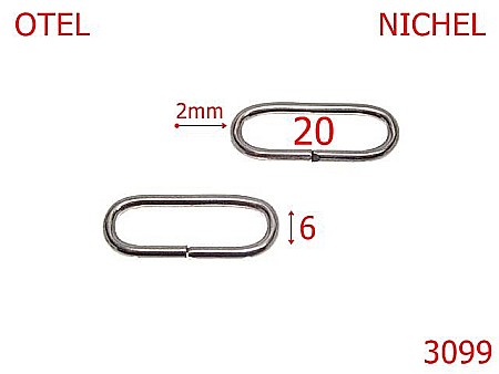 Inele ovale - 3099/INEL OVAL-20-mm-2-nichel---3E6--