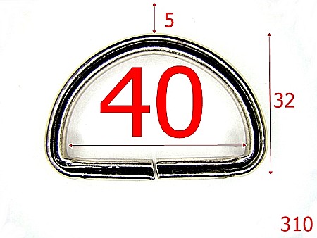 Inele D - 310/INEL 4 CMX 5MM NIKEL-40-mm-5-nichel-2A2--2A1-2D7-2E4-2a2-3L4-G11