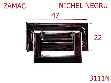Inchizatori - 3111N/INCHIZATOR-47X22-mm---nichel negru---12L11--