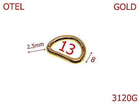 Inele D - 3120G/INEL D-13-mm---gold light---3F5--