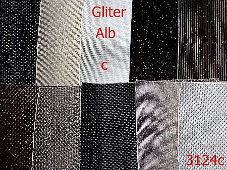 Captuseala - 3124c/Tesatura Gliter-1.4 ML----alb-----