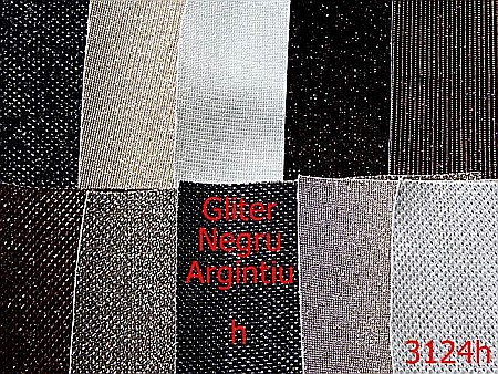 Captuseala - 3124h/Tesatura Gliter-1.4 ML----negru argintiu-----