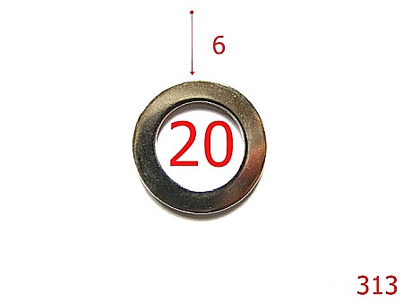 Inele rotunde - 313/INEL ZAMAK  20MM X  6MM-20-mm-6-nichel-----T11