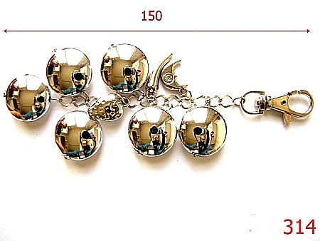 Accesorii metalice pentru marochinarie - 314/ORNAMENTE POSETA-150-mm---nichel-----