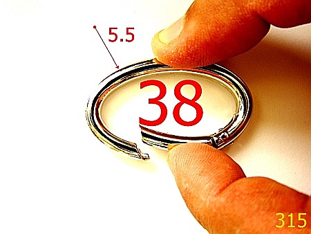 Inele - 315/INEL OVAL CU DESCHIDERE 38MM NIKEL-38-mm-5.5-nichel---3A6--I8