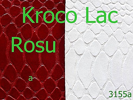 Pentru marochinarie - 3155a/Piele artificiala Kroko Lac-1.4 ML----rosu-----