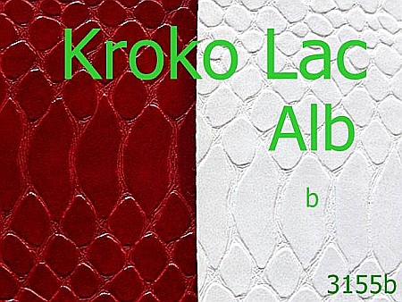 Pentru marochinarie - 3155b/Piele artificiala Kroko Lac-1.4 ML----alb-----
