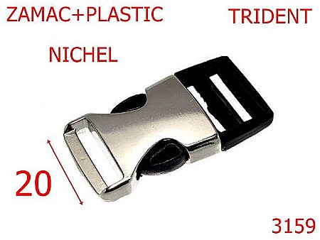 Plastice - 3159/TRIDENT METALIC+PLASTIC-20-mm---nichel-----