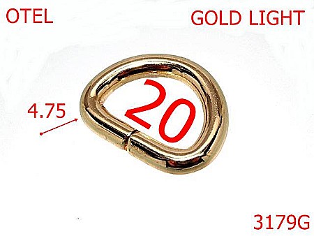Inele D - 3179G/INEL D-20-mm-4.75-gold light---3F5--