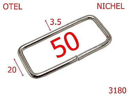 Inele dreptunghiulare - 3180/INEL DREPTUNGHIULAR-50-mm-3.5-nichel-3G6--3H5--