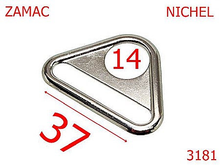 Inele D - 3181/INEL TRIUNGHIULAR-37-mm---nichel-23B7----