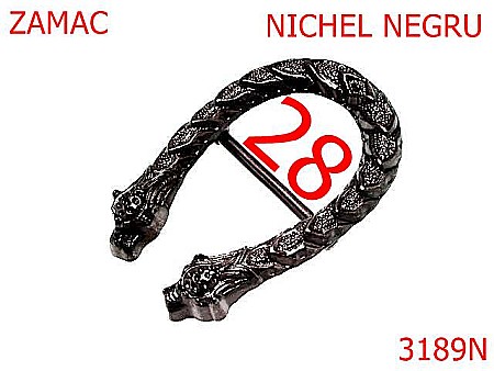 Catarame poseta - 3189N/CATARAMA ORNAMENTALA-28-mm---nichel negru-7A6--7L5-4K5--