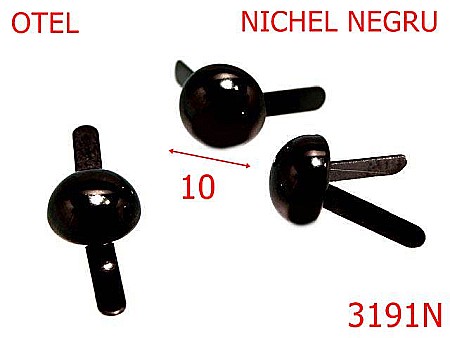 Picioruse fund - 3191N/PICIORUSE FUND-10-mm---nichel negru---2B8/4G7--