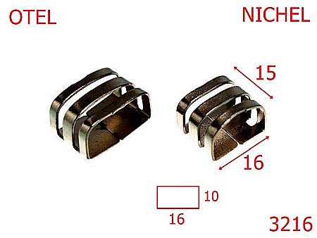 Pasant pafta - 3216/PASANT CURELUSA-15-mm---nichel---6I8--