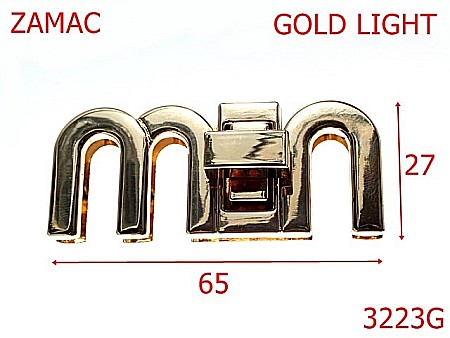 Inchizatori - 3223G/INCHIZATOARE POSETA-65X27-mm---gold light---13G11--