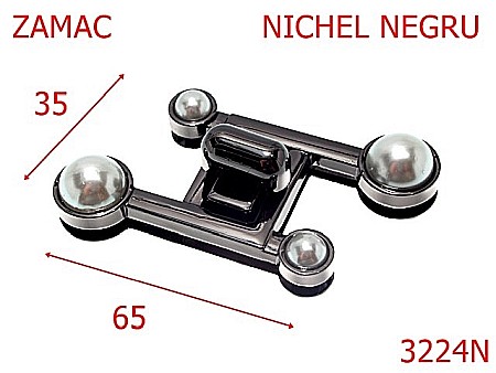 Inchizatori - 3224N/INCHIZATOARE POSETA-65X35-mm---nichel negru---14G11--