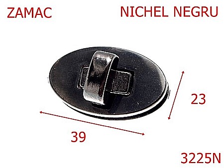 Inchizatori poseta - 3225N/INCHIZATOARE POSETA-39X23-mm---nichel negru---12C9--