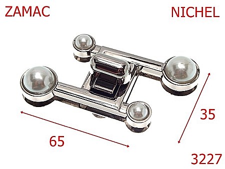 Inchizatori - 3227/INCHIZATOARE POSETA-65X35-mm---nichel---13L12--
